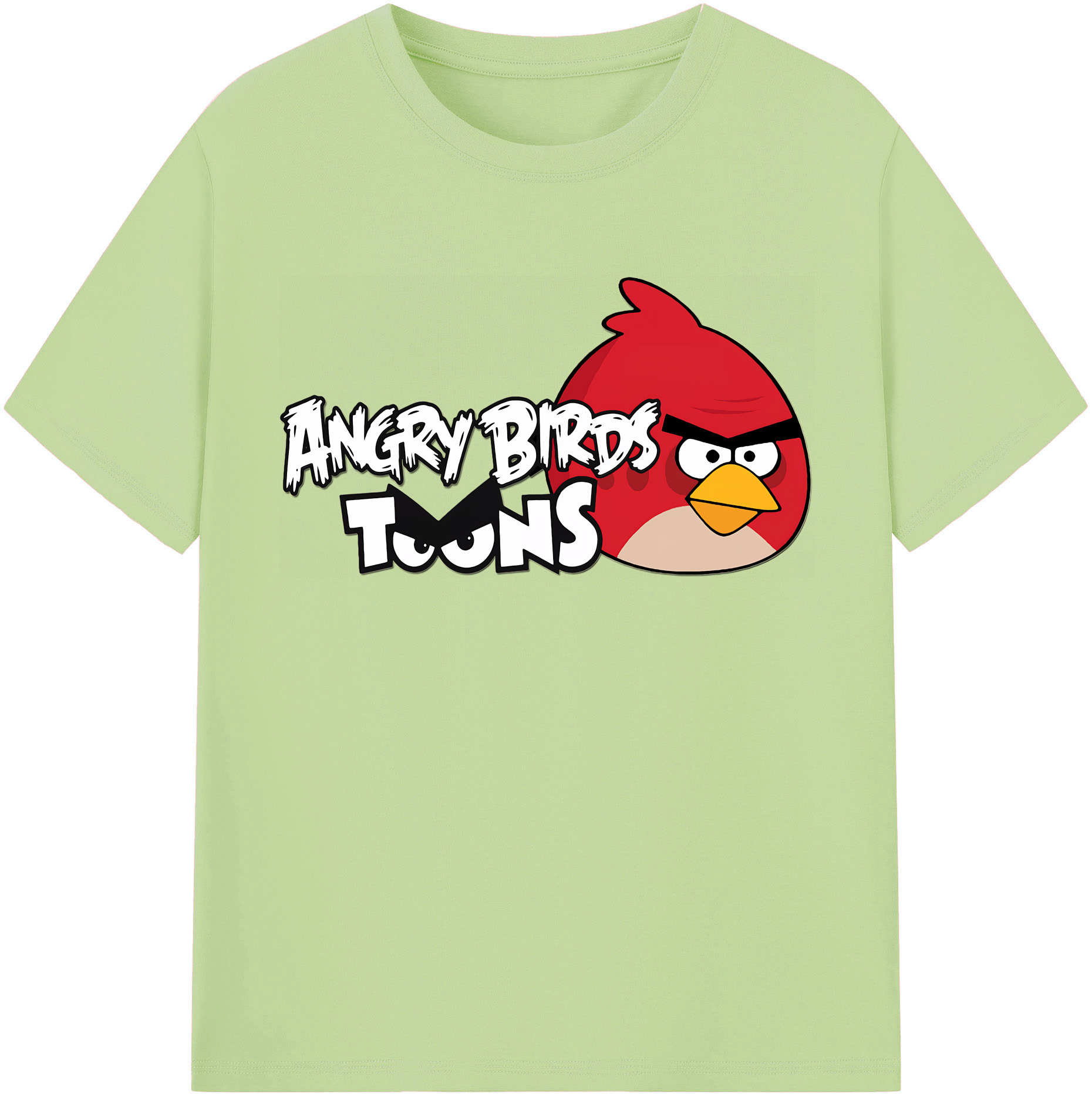 （画像用） Angry Birds アングリーバード 綿100％半袖Tシャツ（フロントプリント）